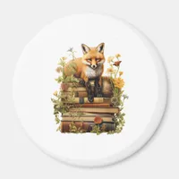 Cottagecore Aesthetic With Book Cute Goblincore Cr Magnet