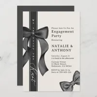 Coquette Bow Tie We Are Tying The Knot Engagement Invitation