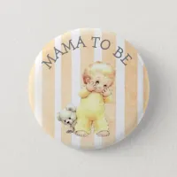 Mama to be Vintage Baby Boy Graphics Button