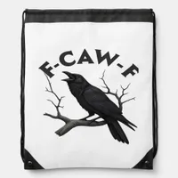 Gothic Crow Funny F-Caw-F Humor Essential Creative Drawstring Bag