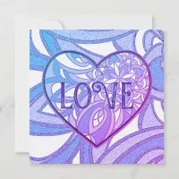 Mandala Heart LOVE Holiday Card