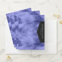 Black Label on Rippled Blueberry ID392 Pocket Folder
