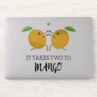 Takes Two to Mango Tango Funny Food Pun Sticker