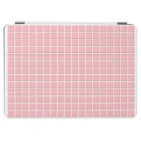 Cute Pastel Pink WhiteFaux Square Tiles Pattern iPad Air Cover