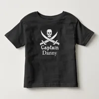 Personalized Pirate Captain Toddler T-shirt