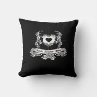 Skeleton Hand Minimal Linework Throw Pillow