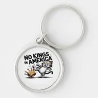 No Kings In America Classic Retro Graphic Keychain