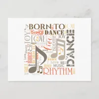 Born to Dance Brown ID277 Postcard