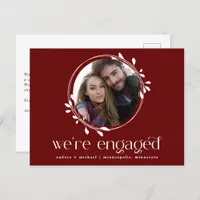 Winter Engagement Photo Announcement Wedding