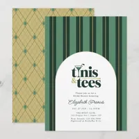 Preppy Tinis & Tees Country Club Bridal Shower Invitation