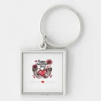 Skeleton Hands Valentines Day Classic Style Keychain