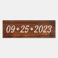 Rustic Dog Wedding Save the Date Sign