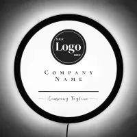 Simple Black and White Illuminated Signs for Small Businesses