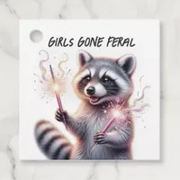 Girls Gone Feral Raccoon Bachelorette Party Favor Tags