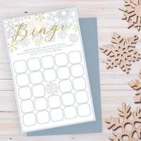 Winter Snowflake Baby Shower Bingo Card
