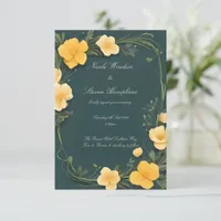 Forever in Bloom Buttercup Wedding Invitation