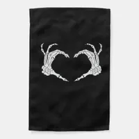 Skeleton Heart Hands Classic Garden Flag