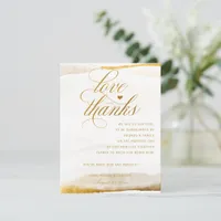 Wedding Table Thank You Cards | Gold Foil Marble