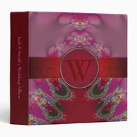 Monogram Pink Love Unity Wedding Album Binder