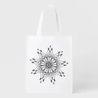 Sharp Mandala Adult Coloring Art Supplies Bag