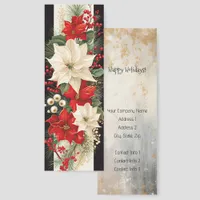 Pretty Poinsettias Small Business Promotional Bookmarks