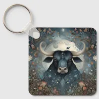 Taurus Bull Zodiac Astrology Mystical Birthday Keychain