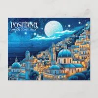 Painting Positano Amalfi Coast Italy Art Travel Postcard