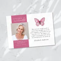 Forever in Our Hearts Butterfly Photo Sympathy Thank You Card