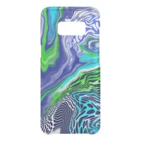 Blue and Lime Green Marble Swirls  Uncommon Samsung Galaxy S8 Case