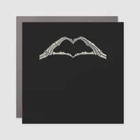 Bone Hands Heart Active Modern Aesthetic Car Magnet