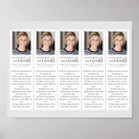 Forever | 2x7" DIY Funeral Bookmark Template Poster