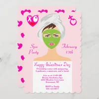 Happy Galentine's Day Spa Party Invitation