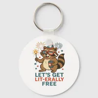 Let's Get Lit-erally Free Design - Fun Party Quote Keychain