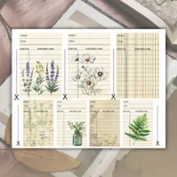  Apothecary Botanical Ephemera Junk Journal Paper