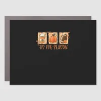 Tis The Season Pumpkin American Football Thanksgiv Car Magnet