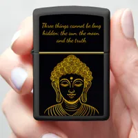 Golden Buddha Statue in Calm Setting Zippo Lighter