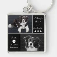 Pet Memorial Dog Photo Template Tribute Keychain