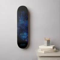 *~*  Cosmic Boho Midnight Sky Pastel Feather Skateboard