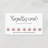 *~* QR LOGO Rewards Hearts Thank you  Loyalty Card