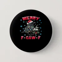 Merry F-Caw-F Funny & Vintage Design Button