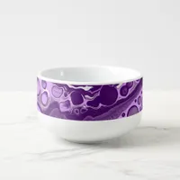 Purple Marble Fluid Art Cells    Soup Mug