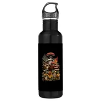Cottagecore  Goblincore Mushroom Foraging Stainless Steel Water Bottle