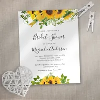 PAPER Sunflower Bridal Shower Brunch Invitation