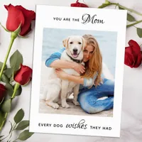 Dog Mom Personalized Puppy Pet Photo Mother's Day Holiday Card