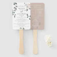 Wedding Program xtraCustom Blush Rose  Hand Fan