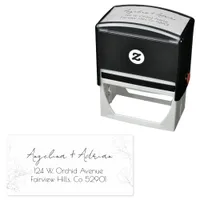 Elegant Botanical Wedding Return Address  Self-inking Stamp