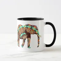 Artsy Colorful Elephant Coffee Mug
