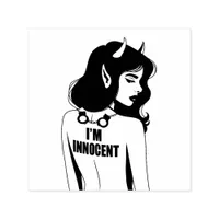 Devilish Innocent Woman Self-inking Stamp