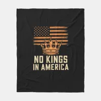 No Kings In America United States Independence Cre Fleece Blanket