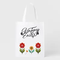 Flourished Boho Calligraphy  Easter  Grocery Bag